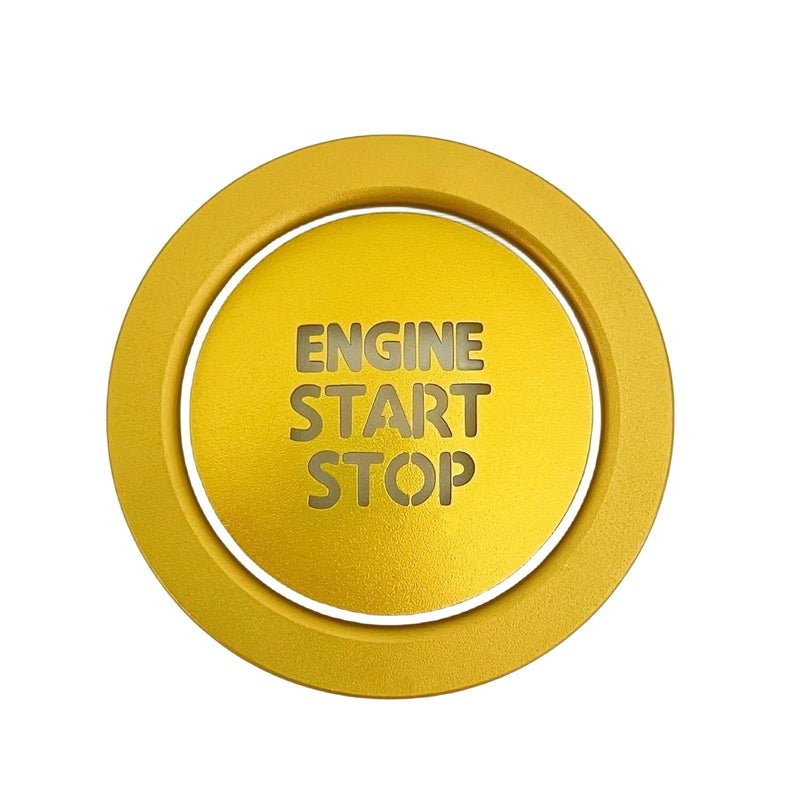ALETAI Engine Push Start Stop Button Cover Trim for Toyota Tacoma, Car Accessories Interior Trims for Tacoma, Aluminum Alloy, Gold - Image 1